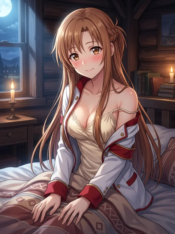 ソードアート・オンライン · アインクラッド22層湖畔ログハウスの初夜 · アスナ