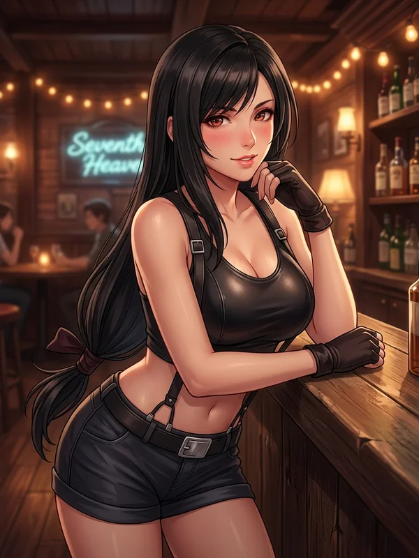 ファイナルファンタジーVII · セブンスヘブン閉店後のバーカウンター密着 · ティファ